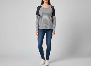 koszulki z długim rękawem damskie g star raw: ONLY, T-shirt damski, rozmiar L — 1