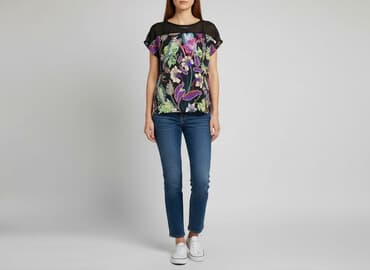 satynowy top pod marynarkę: Promod, Bluzka damska, rozmiar M — 6