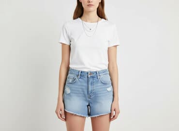 hm krótkie spodenki dzins low waist: H&M, Szorty damskie, rozmiar XS — 7