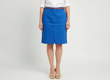 kobaltowa spódnice: Spódnica damska, rozmiar L — 6