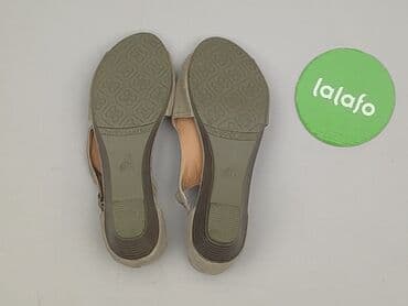 beżowe buty na koturnie ccc: Sandały damskie, rozmiar 37 — 3