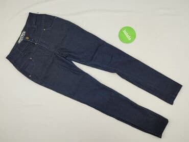 fioletowe spodnie h m: Spodnie jeansowe, 13 lat, 158, stan - Idealny — 2