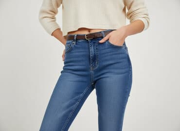 jeansy obcisłe damskie: Jeansy damskie, rozmiar S — 1