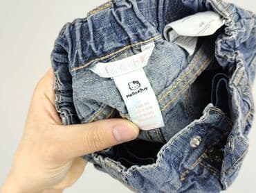 woskowane spodnie stradivarius: Denim pants, H&M, 9-12 months, condition - Very good — 5