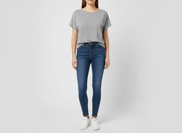 bluzki dłuższy tył: T-shirt damski, rozmiar M — 5