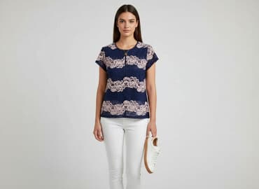 bluzki z tiulowymi rękawami reserved: Bluzka damska, rozmiar L — 1