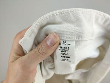 białe damskie jeansy: H&M, Jeansy damskie, rozmiar M — 4