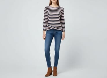 pull and bear bluzka w paski: PULL&BEAR, Bluzka damska, rozmiar L — 1