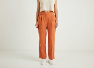 buty zimowe lata 80: Spodnie materiałowe damskie, rozmiar S — 5