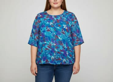 marynarka damska w jodełkę: Yessica, Bluzka damska, rozmiar 5XL — 7