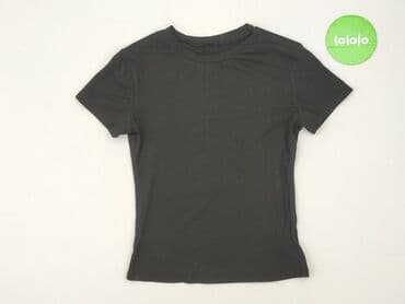 czarne t shirty damskie w serek: T-shirt damski, rozmiar XS — 2