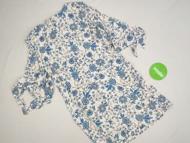 niebieska sukienka w kwiaty h m: H&M, Sukienka damska, rozmiar S — 4