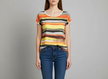 bluzki z nadrukiem damskie allegro: Women's blouse, size S — 1