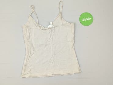 t shirty damskie w serek z bawełny: H&M, Top damski, rozmiar L — 3