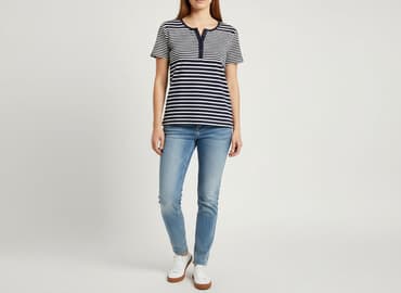 tommy hilfiger t shirt damski granatowy: Damart, T-shirt damski, rozmiar S — 8