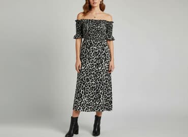 tanie sukienki w panterkę: Sukienka damska, rozmiar S — 1