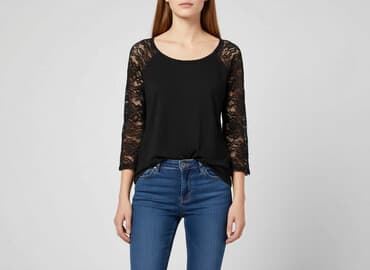 czarne sandały płaskie ccc: Colloseum, Bluzka damska, rozmiar S — 6