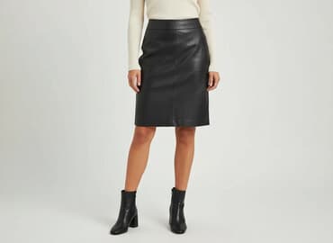 spódniczka z eko skóry czarne: Dorothy Perkins, Spódnica damska, rozmiar M — 1