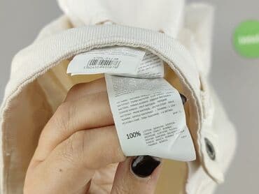 spodnie z wysokim stanem dla niskich: Denim, Szorty damskie, M — 5