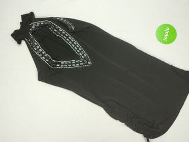 czarna sukienka ze srebrnymi wstawkami: MINIMUM, Sukienka damska, M — 3