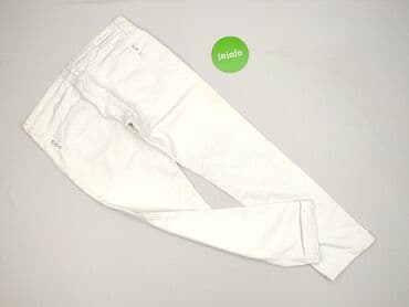 białe jeansy z wysokim stanem: Amisu, Jeansy damskie, rozmiar S — 3