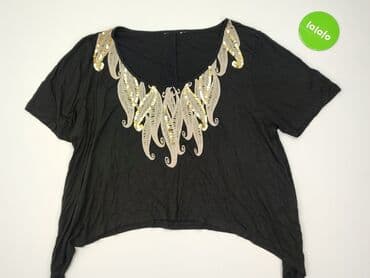 bluzka z piórami przy rękawach: Women's blouse, size 2XL — 3