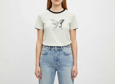 koszulki z diamencikami: T-shirt damski, rozmiar S — 1