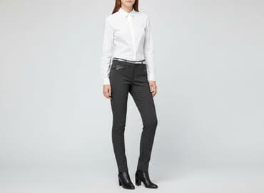 orsay spodnie woskowane czarne: Orsay, Spodnie materiałowe damskie, rozmiar XS — 1