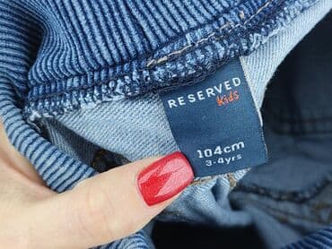 krótkie spodenki stradivarius: Spodnie jeansowe, Reserved, 3-4 lat, 98/104, stan - Bardzo dobry — 4