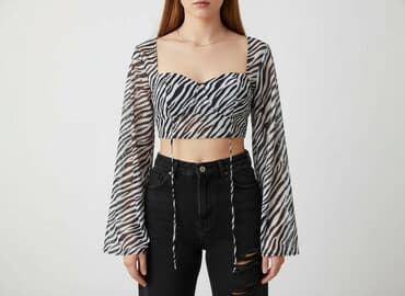 shein czarne bluzki: Shein, Bluzka damska, rozmiar S — 8