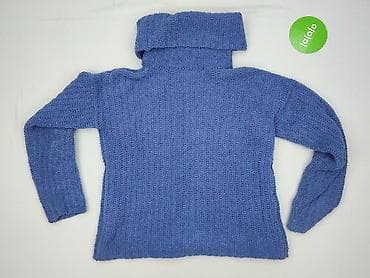 niebieski sweter damski: Golf damski, rozmiar XS — 3
