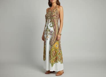 sukienki boho długa na wesele: Sukienka damska, rozmiar L — 6