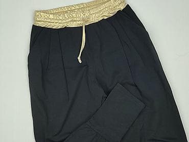 czarne cargo pull and bear: Italy Moda, Sweatpants for women, size M — 1