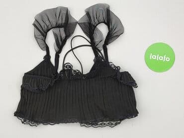 biustonosz tshirt: Czarny top/biustonosz koronkowy, damski - Krój: krótki top typu — 3