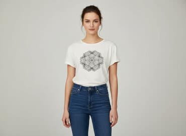 t shirty mandala: Sinsay, Футболка жіноча, розмір S — 1