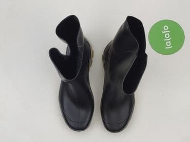 kod na darmowe ubrania shein: Kalosze męskie czarne z brązową podeszwą - Materiał: wodoodporne — 3