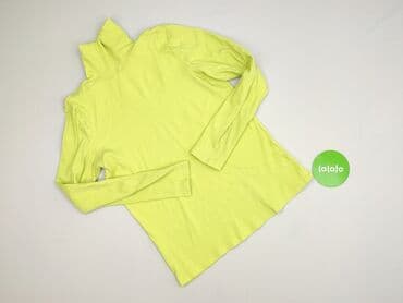 limonkowy sweter reserved: Golf damski, rozmiar S — 3