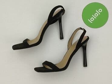 srebrne buty na słupku ccc: Sandals for women, size 39 — 2