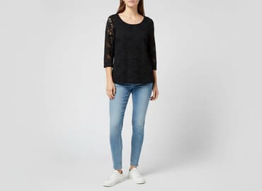 koronkowy top pod marynarkę: Amisu, Bluzka damska, L — 6