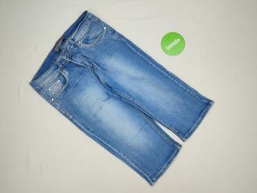 jeansy cropped damskie: Denim, Spodnie 3/4 damskie, rozmiar L — 2