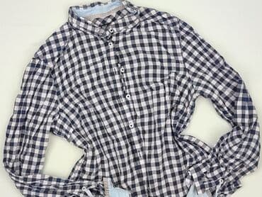 koszula w bialo niebieska krate damska: Gina Tricot, Women`s shirt, size M — 2