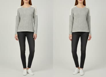 ażurowy sweter na drutach: Atmosphere, Sweter damski, rozmiar M — 1