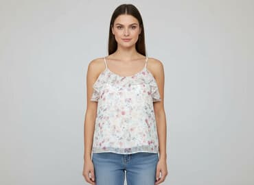 bluzki hiszpanki w kwiaty: Bluzka damska, rozmiar S — 5