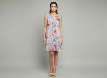 długa sukienki w kwiaty na wesele plus size: Women`s dress, size One size — 1