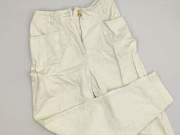 kremowe jeansy damskie: Spodnie damskie, rozmiar S — 1