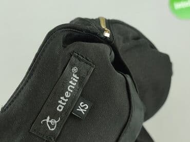 czarna sukienka ze srebrnymi wstawkami: Attentif, Sukienka damska, XS — 4