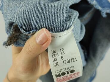 spódnice jeansowe z rozporkiem: Topshop Moto, Spódnica damska, rozmiar M — 5