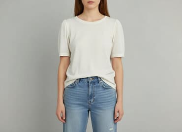 biala koszula 140: T-shirt damski, rozmiar S — 1