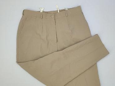 color beige: Spodnie materiałowe damskie, rozmiar 5XL — 1