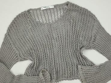 sweter z transparentnymi rękawami: FB Sister, Sweter damski, S — 1